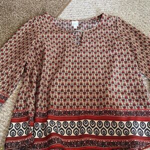 Cover stitched blouse M